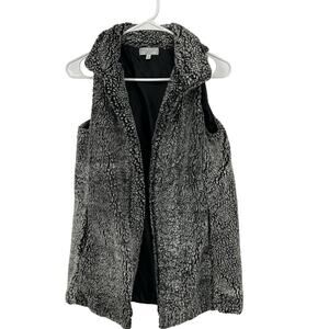 Warm & Cozy Vest Sherpa Fuzzy Teddy Bear Open Faux Fur Vest Cozy Soft Warm Sz S